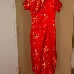 Red China Dress/Cheongsam/Qipao